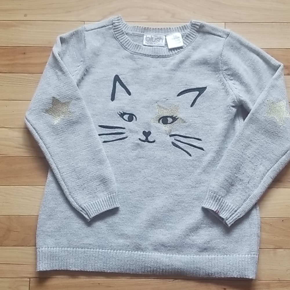 BLUSH by us angels kitty sweater